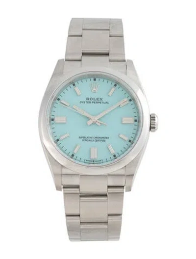 Pre-owned Rolex Oyster Perpetual Watch, 36mm In Multicolor