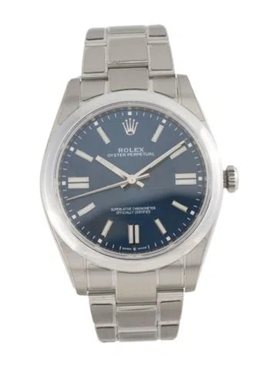 Pre-owned Rolex Oyster Perpetual Watch, 41mm In Multi