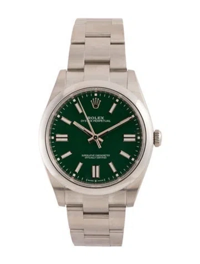 Pre-owned Rolex Oyster Perpetual Watch, 41mm In Multi