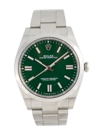Pre-owned Rolex Oyster Perpetual Watch, 41mm In Multi