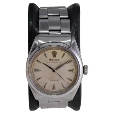 Pre-owned Rolex Oyster Perpetual With Original Patinated Dial From 1951 In Multi