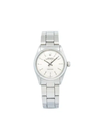 Pre-owned Rolex Oyster Precision 30mm In White