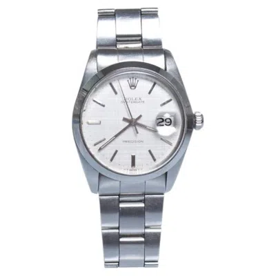 Pre-owned Rolex , Oyster Precision 6694 1983 With Cotton Dial In Gray