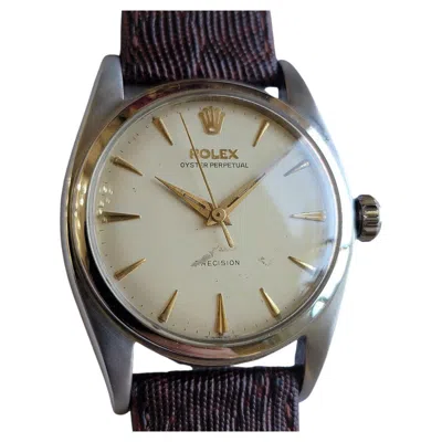 Pre-owned Rolex Oyster Precision Ref 6098 Mens 1950s 36mm Automatic Bubble Back Ra712 In Multi
