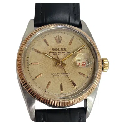 Pre-owned Rolex Oyster Ref 6605 Datejust Mens 1950s 36mm Roulette Wheel Automatic Ra625c In Multi