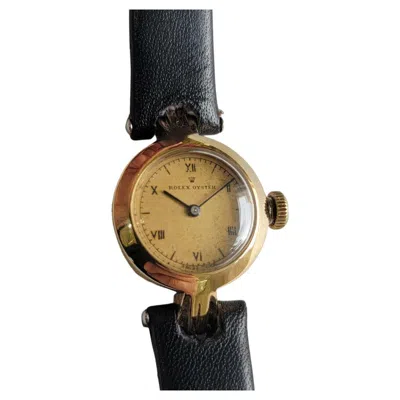 Pre-owned Rolex Oyster Solid 18k Gold Ladies 1930s Manual Wind Cocktail Watch Ra639 In Multi
