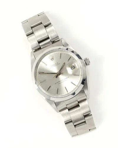 Pre-owned Rolex Oysterdate 34mm Hysteric Glamour Dial Ref 6694 Watch In Silver
