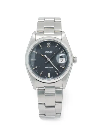 Pre-owned Rolex Oysterdate Precision 34mm Watch In Black
