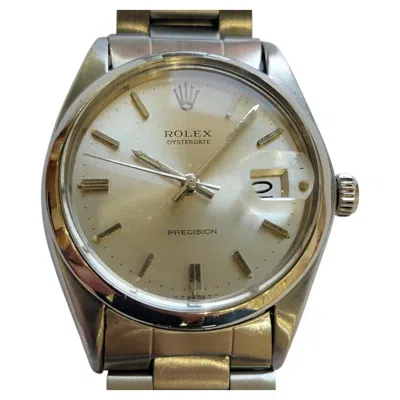 Pre-owned Rolex Oysterdate Precision Ref 6694 34mm 1960s Mens Vintage Manual Wind Ra774 In Multi