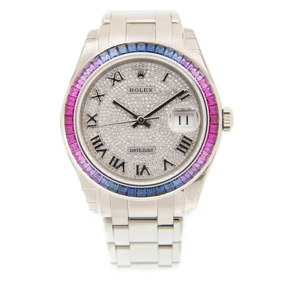 Rolex Pearlmaster 39 Automatic Chronometer Diamond Unisex Watch 86349 Safubl In Metallic
