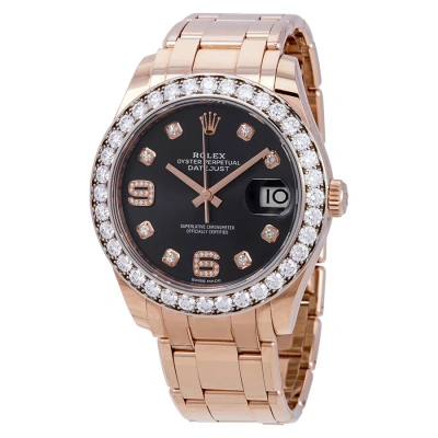 Rolex Pearlmaster 39 Automatic Diamond Ladies Watch 86285-0004 In Black / Gold / Gold Tone / Purple / Rose / Rose Gold / Rose Gold Tone