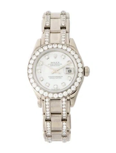 Pre-owned Rolex Pearlmaster Watch, 28mm In Multi