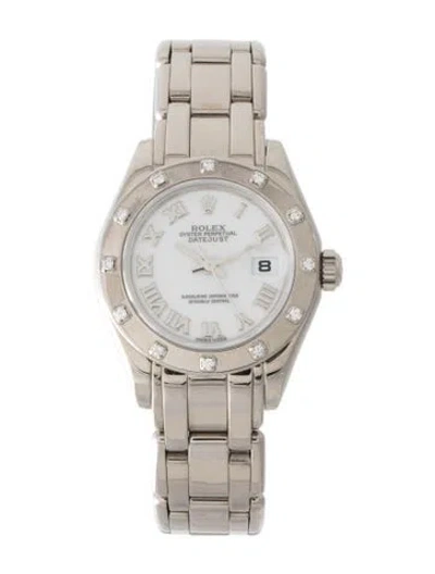 Pre-owned Rolex Pearlmaster Watch, 29mm In Multi