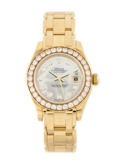Pre-owned Rolex Pearlmaster Watch, 29mm In Multi