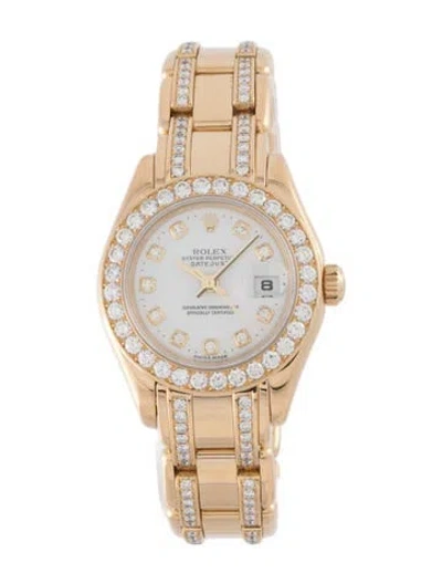 Pre-owned Rolex Pearlmaster Watch, 29mm In Multi