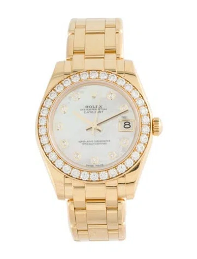 Pre-owned Rolex Pearlmaster Watch, 34mm In Multi