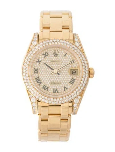Pre-owned Rolex Pearlmaster Watch, 34mm In Multi