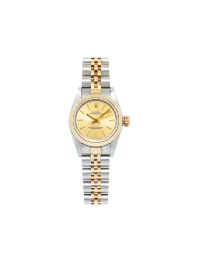 Pre-owned Rolex Perpetual Lady 26mm In Gold