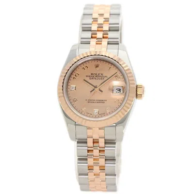 Pre-owned Rolex Pink Gold (18k) Stainless Steel Wristwatch () In Multi