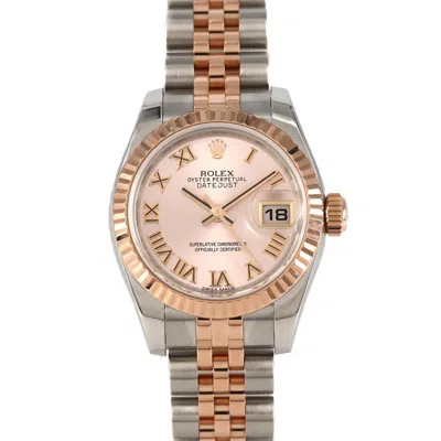 Pre-owned Rolex Pink Gold Stainless Steel Wristwatch ()
