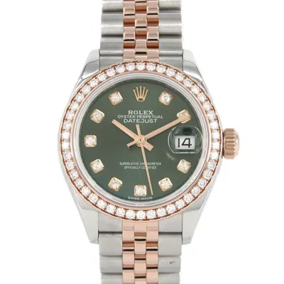 Pre-owned Rolex Pink Gold Stainless Steel Wristwatch () In Multi