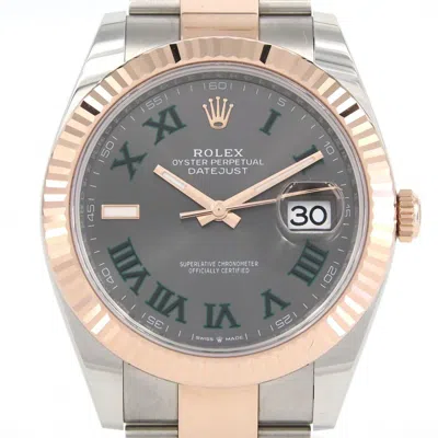 Pre-owned Rolex Pink Gold Stainless Steel Wristwatch () In Multi