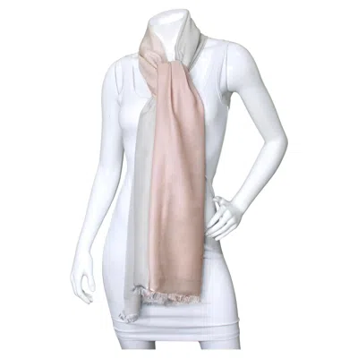 Pre-owned Rolex Pink Ombre Cashmere & Silk Blend Fringe Scarf