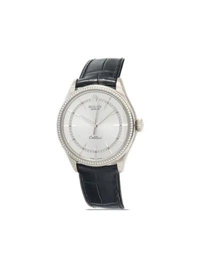 Pre-owned Rolex  Cellini Time 39mm In Silver