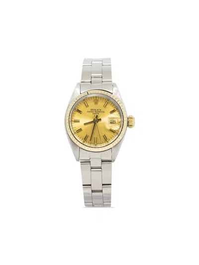 Pre-owned Rolex  Date 25mm In 黄色