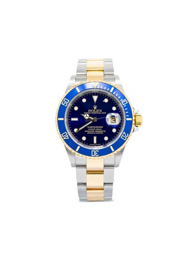 Pre-owned Rolex  Date 40mm In Blue