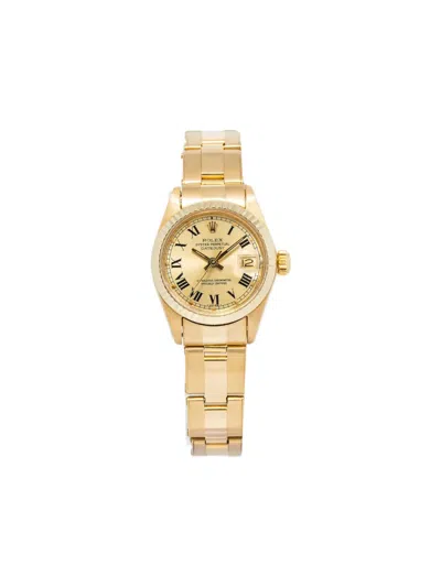 Pre-owned Rolex  Datejust 26mm In 金色