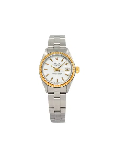 Pre-owned Rolex  Datejust 26mm In White