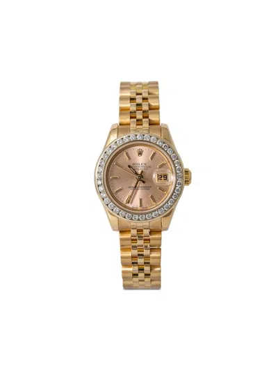 Pre-owned Rolex  Datejust 27mm In Pink