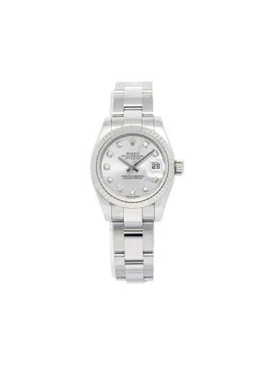 Pre-owned Rolex  Datejust 27mm In Silver