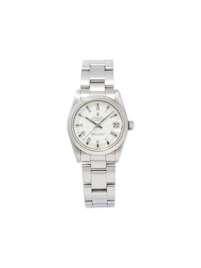 Pre-owned Rolex  Datejust 30mm In White