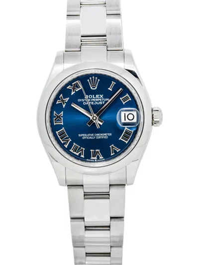 Pre-owned Rolex  Datejust 31mm In Blue