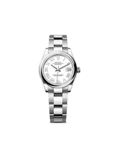 Pre-owned Rolex  Datejust 31mm In White