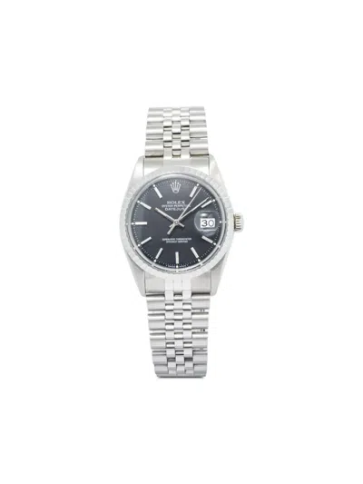 Pre-owned Rolex  Datejust 36mm In Black