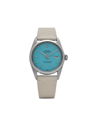 Pre-owned Rolex  Datejust 36mm In Blue