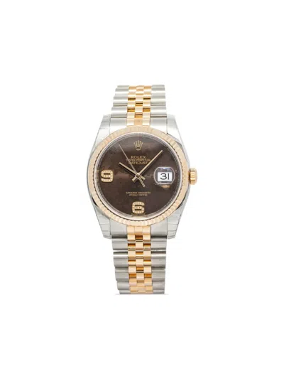 Pre-owned Rolex  Datejust 36mm In Brown
