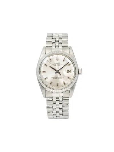Pre-owned Rolex  Datejust 36mm In Silver