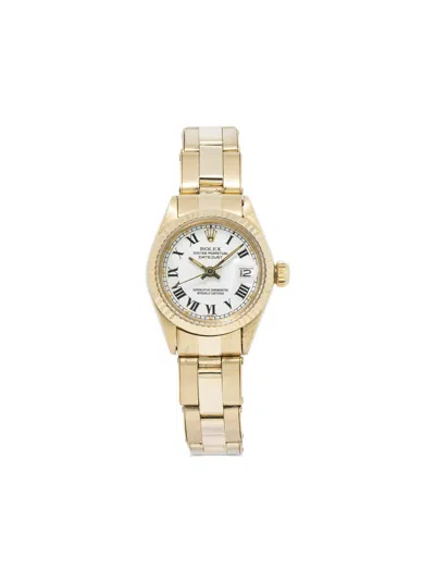 Pre-owned Rolex  Datejust 36mm In White