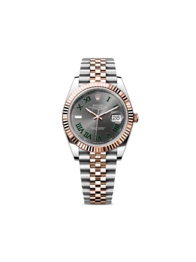 Pre-owned Rolex  Datejust 41mm In Silver