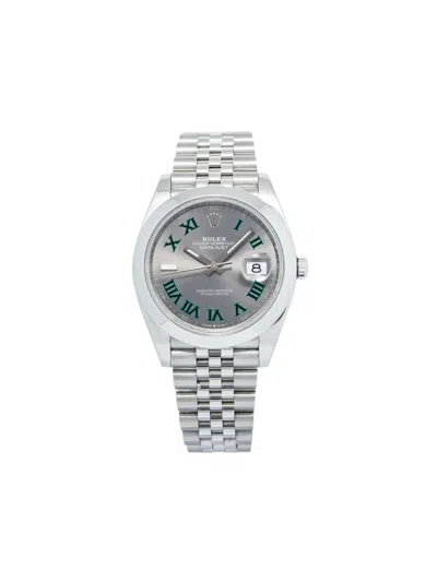 Pre-owned Rolex  Datejust 41mm In Silver
