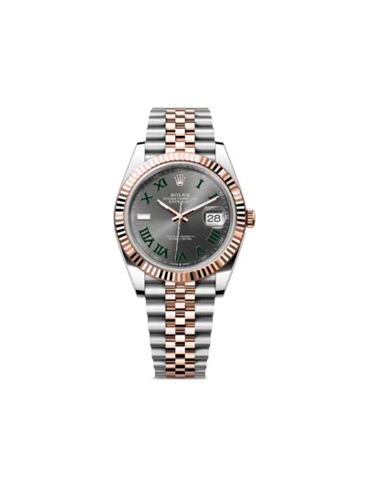 Pre-owned Rolex  Datejust 41mm In Silver