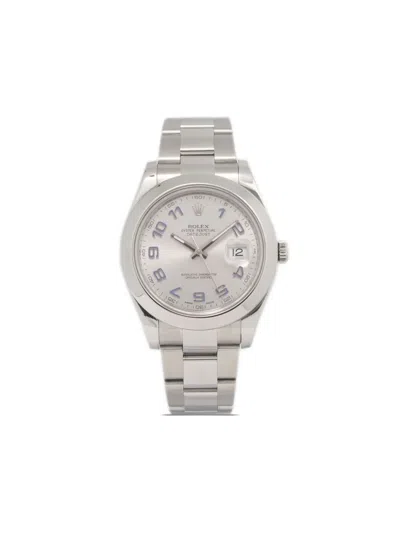 Pre-owned Rolex  Datejust 41mm In Silver
