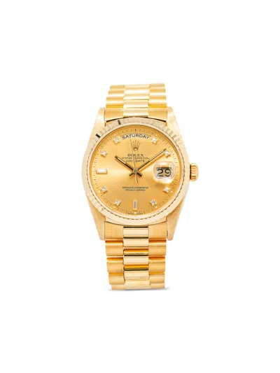 Pre-owned Rolex  Day Date 36mm In 金色