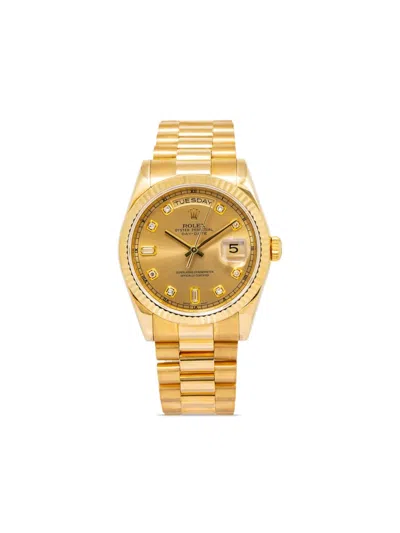 Pre-owned Rolex  Day-date 36mm In Yellow