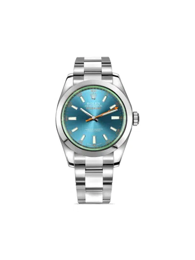 Pre-owned Rolex  Milgauss 40mm In Blue