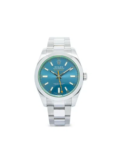 Pre-owned Rolex  Milgauss 40mm In Blue